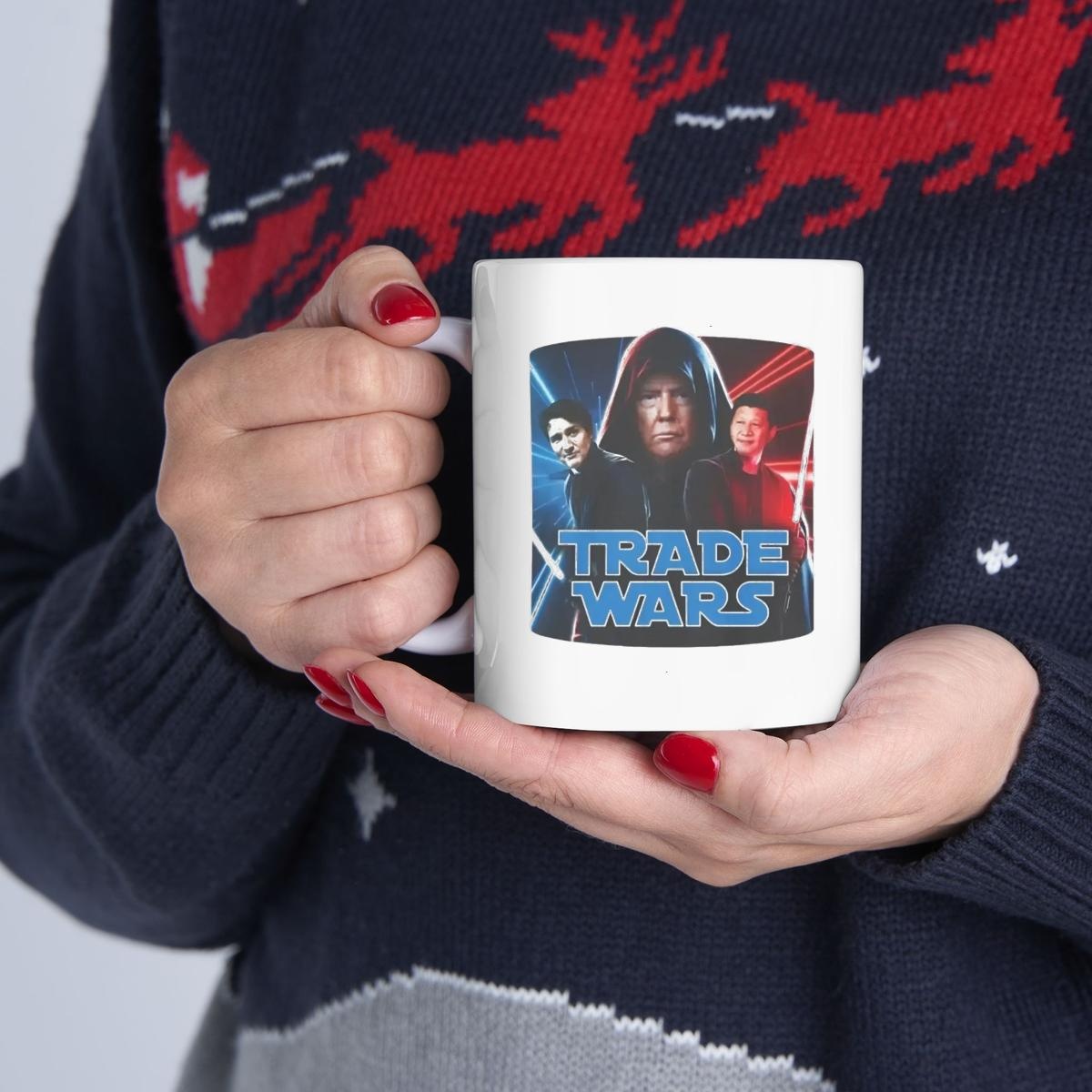 Trade Wars Justin Trudeau Xi Jinping Donald Trump Tariff Parody Star Wars Mug