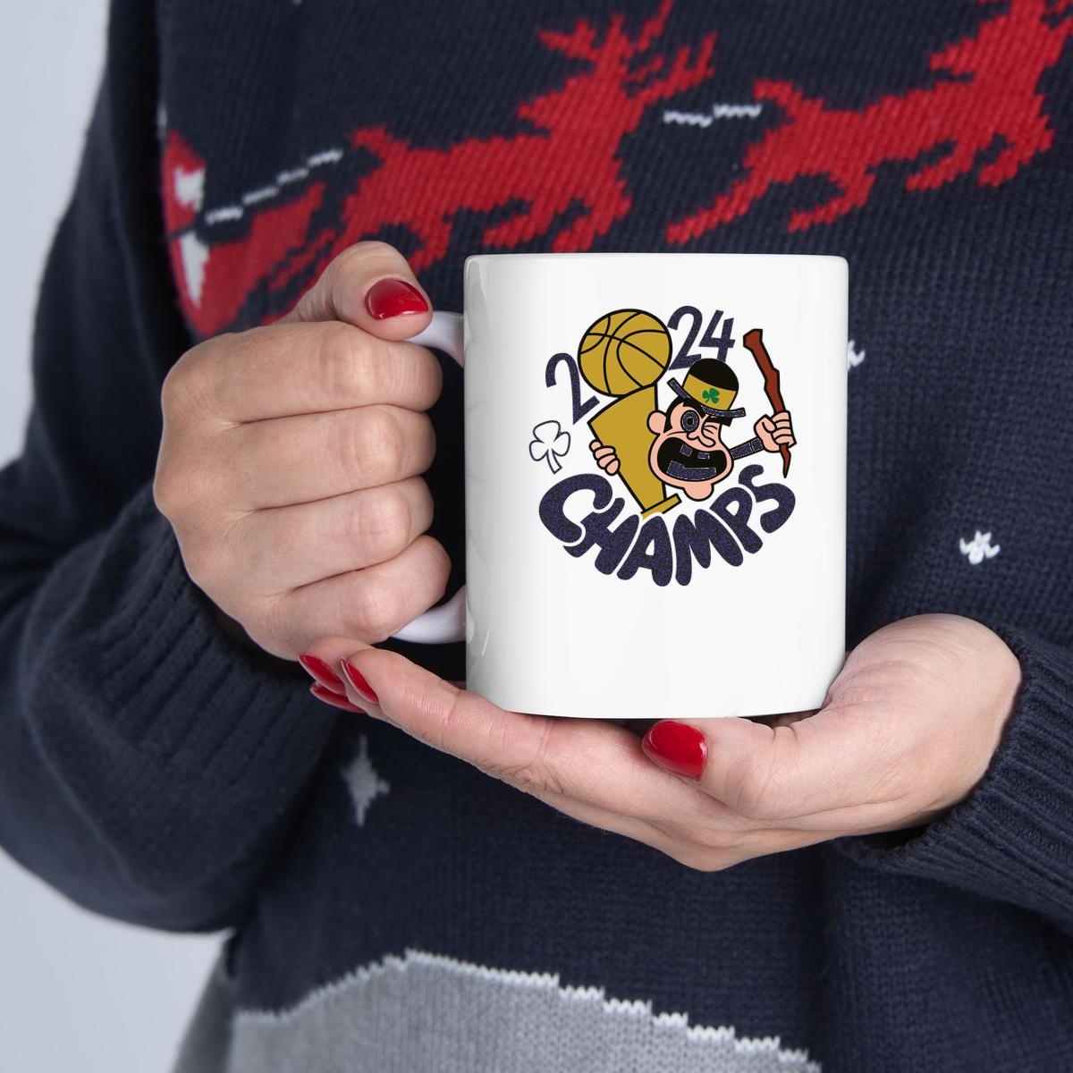 2024 Champs Boston Celtics Leprechaun Boston Mug
