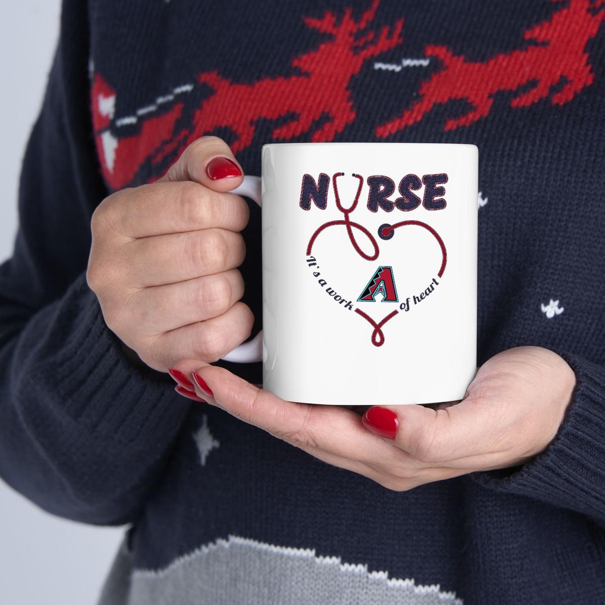 Arizona Diamondbacks Nurse Its A Work Of Heart Mug