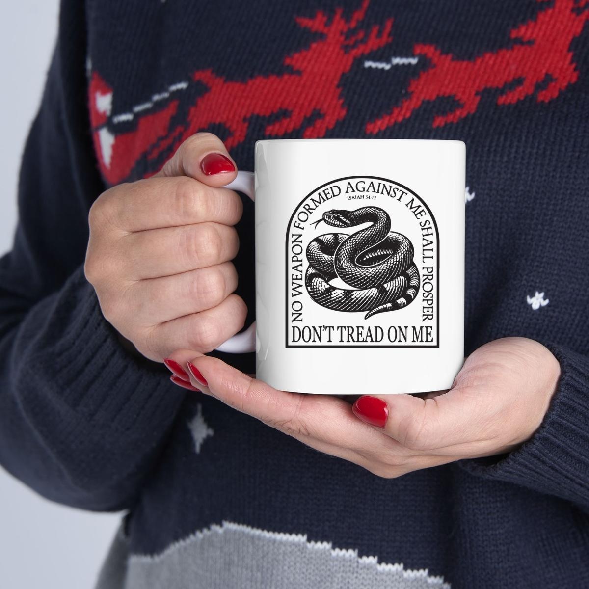 Dont Tread On Me Coiled Snake Gadsden Flag Patriot Mug