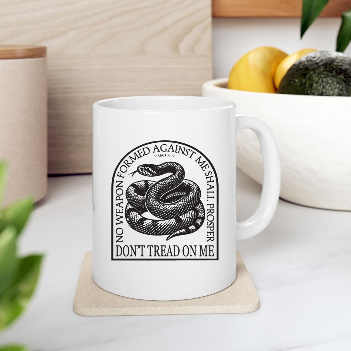 Dont Tread On Me Coiled Snake Gadsden Flag Patriot Mug 2