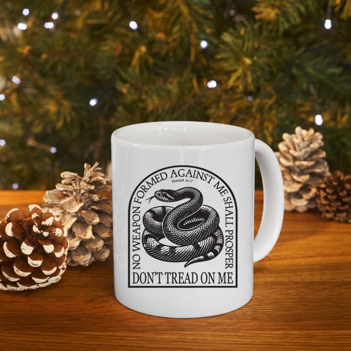 Dont Tread On Me Coiled Snake Gadsden Flag Patriot Mug 4