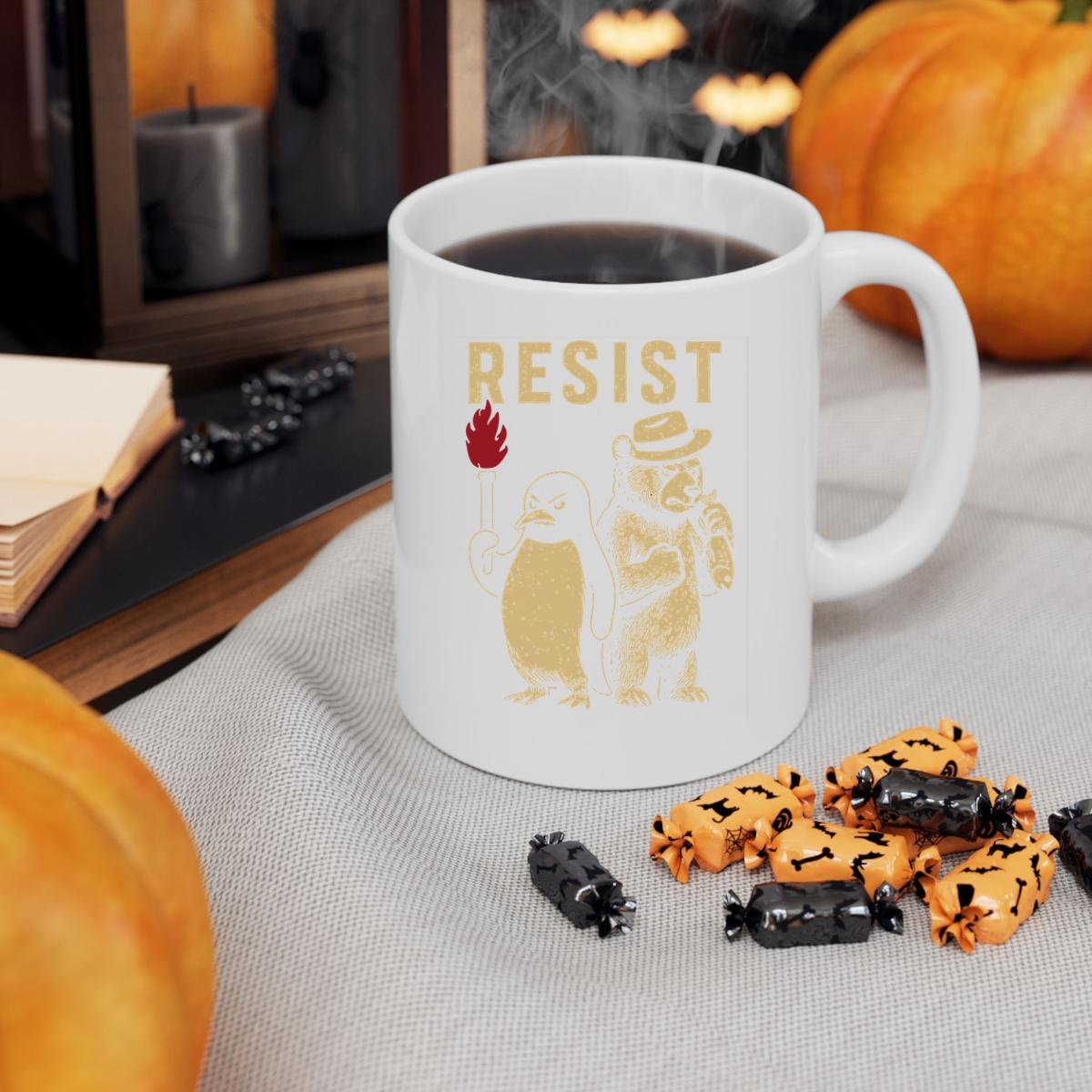 Penguins And Bears Resist Tariff More Fish Mug 3