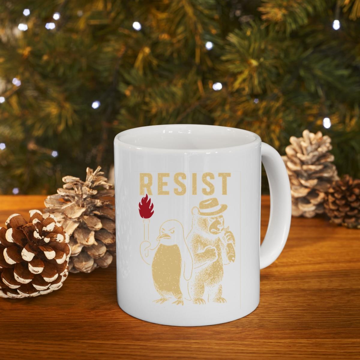 Penguins And Bears Resist Tariff More Fish Mug 4