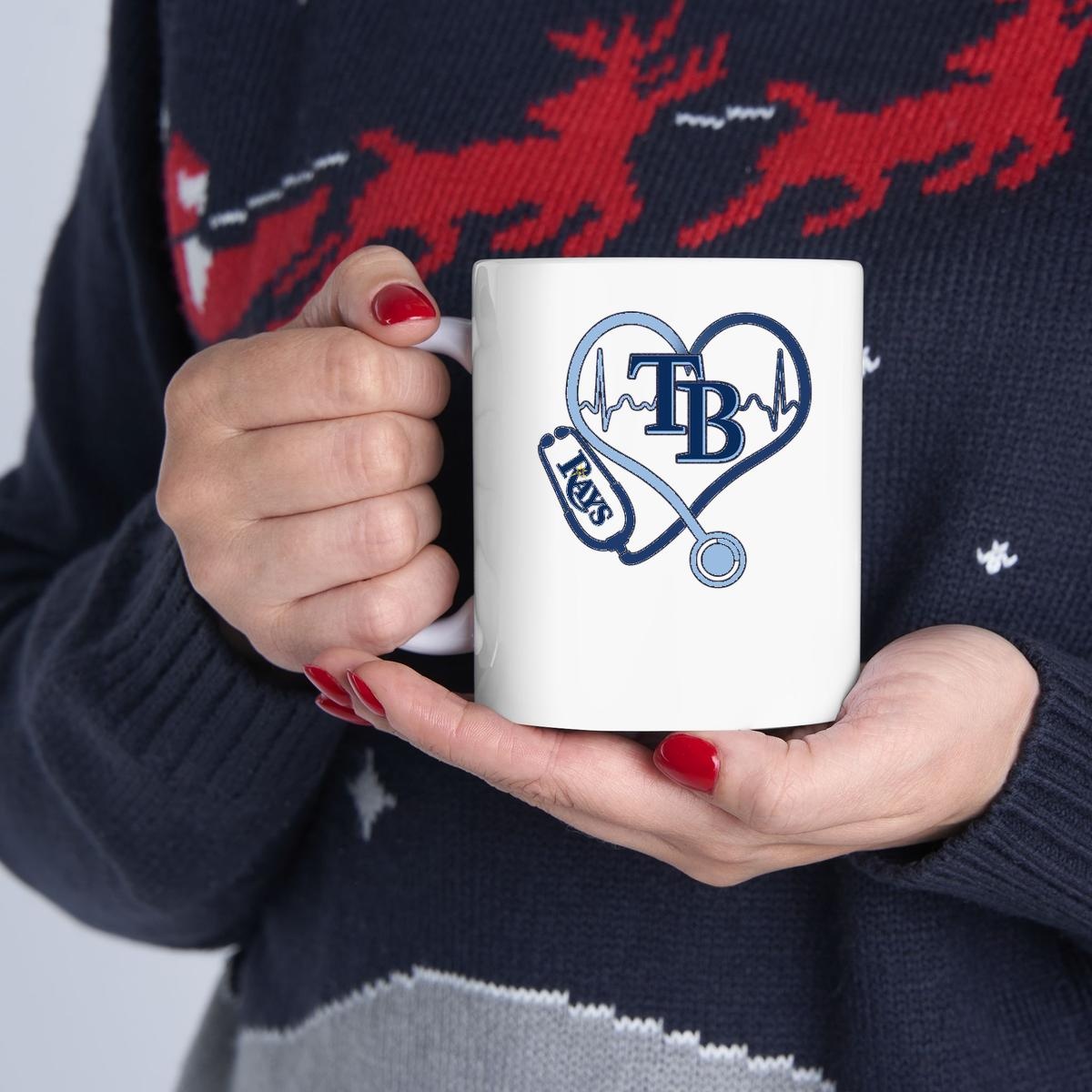 Stethoscope Heart Heartbeat Tampa Bay Rays Baseball Mug