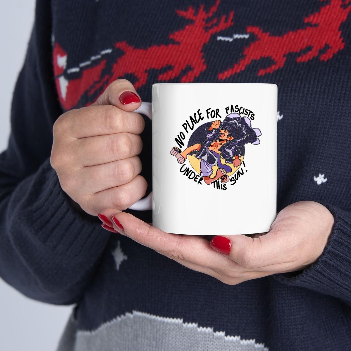 No Place For Fascists Under This Sun Mug