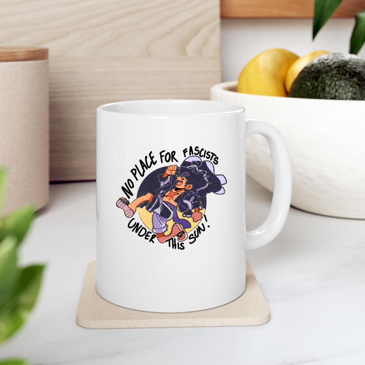 No Place For Fascists Under This Sun Mug 2