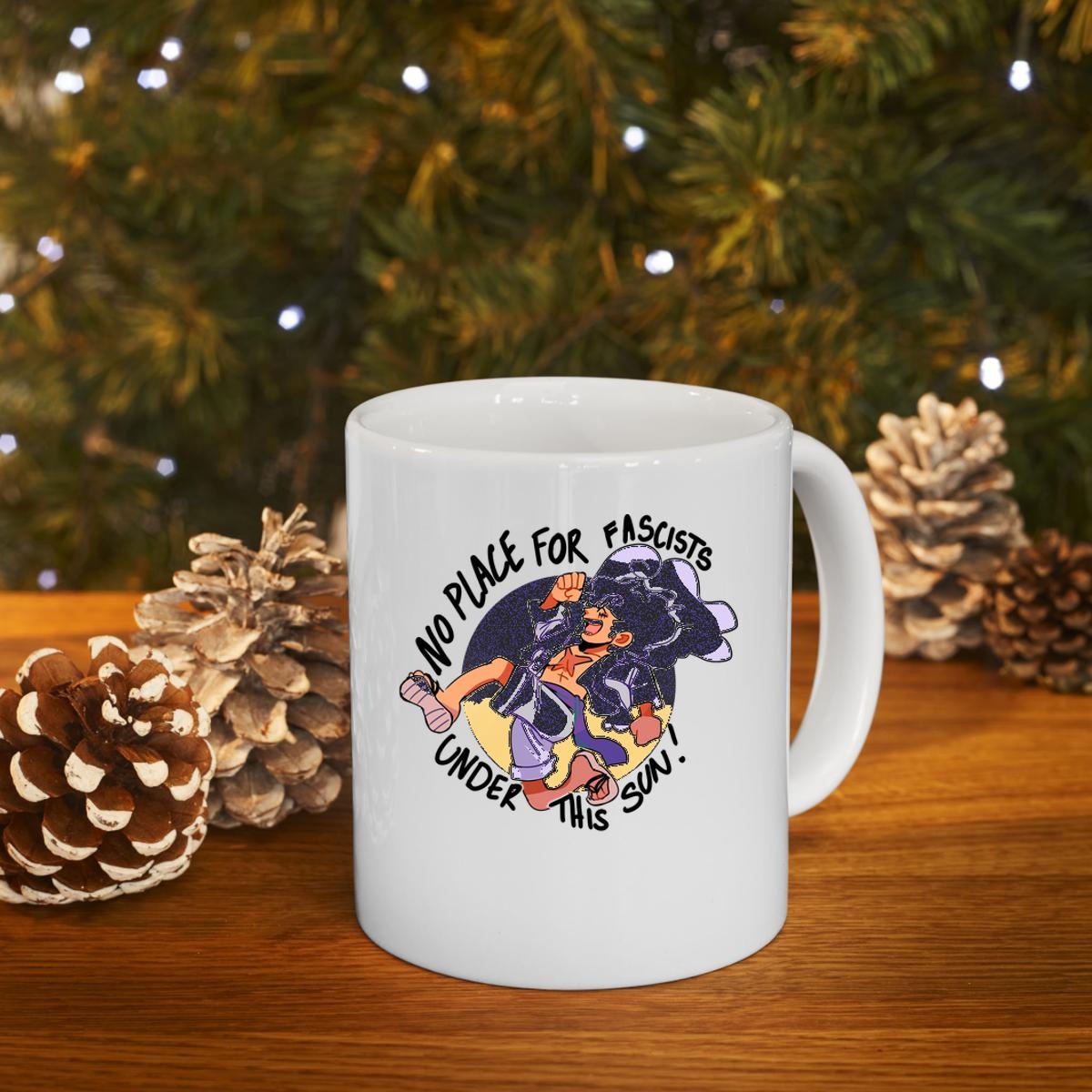 No Place For Fascists Under This Sun Mug 4