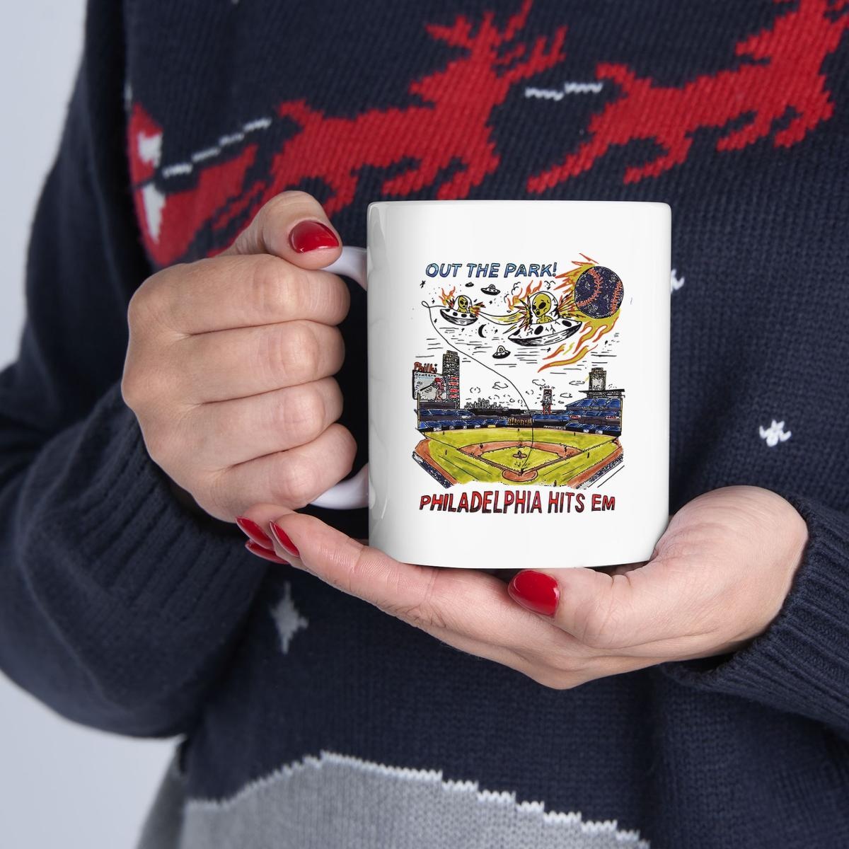 Out The Park Philadelphia Hits In Baseball Stadium Mug
