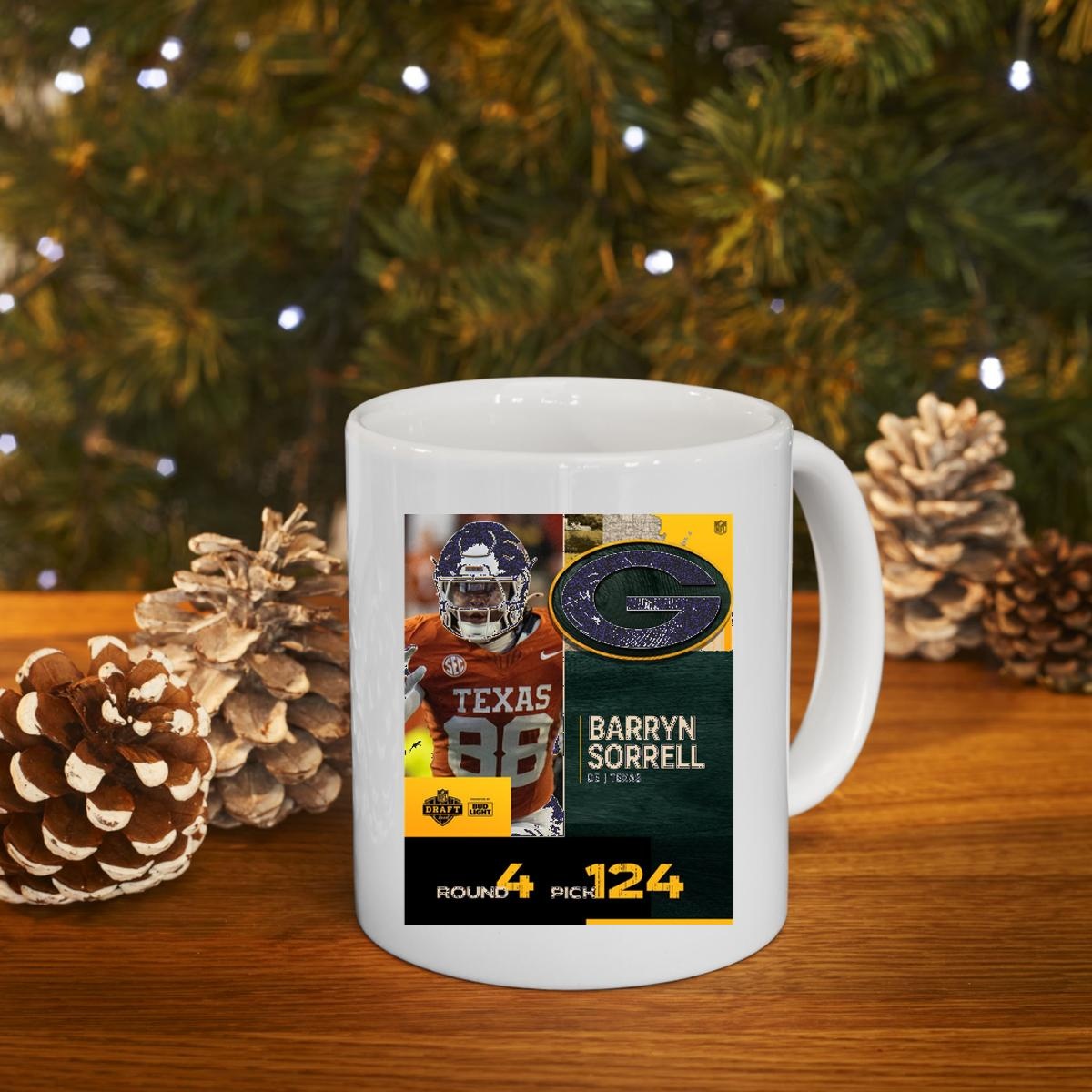 Barryn Sorrell Green Bay Packers 2025 Nfl Draft Poster Mug 4