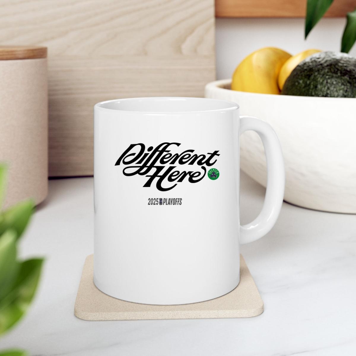 Boston Celtics 2025 Nba Playoffs Different Here Mug 2