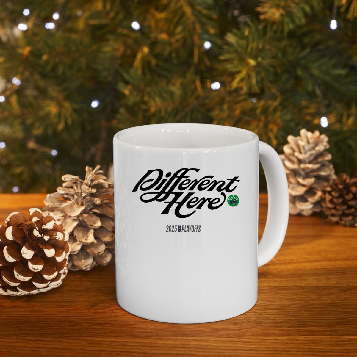 Boston Celtics 2025 Nba Playoffs Different Here Mug 4
