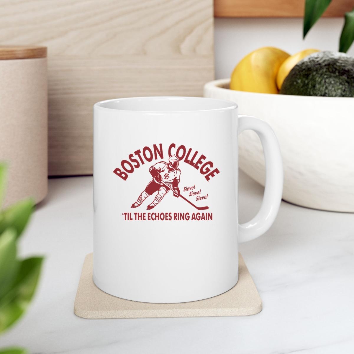 Boston College Hockey Til The Echoes Ring Again Mug 2