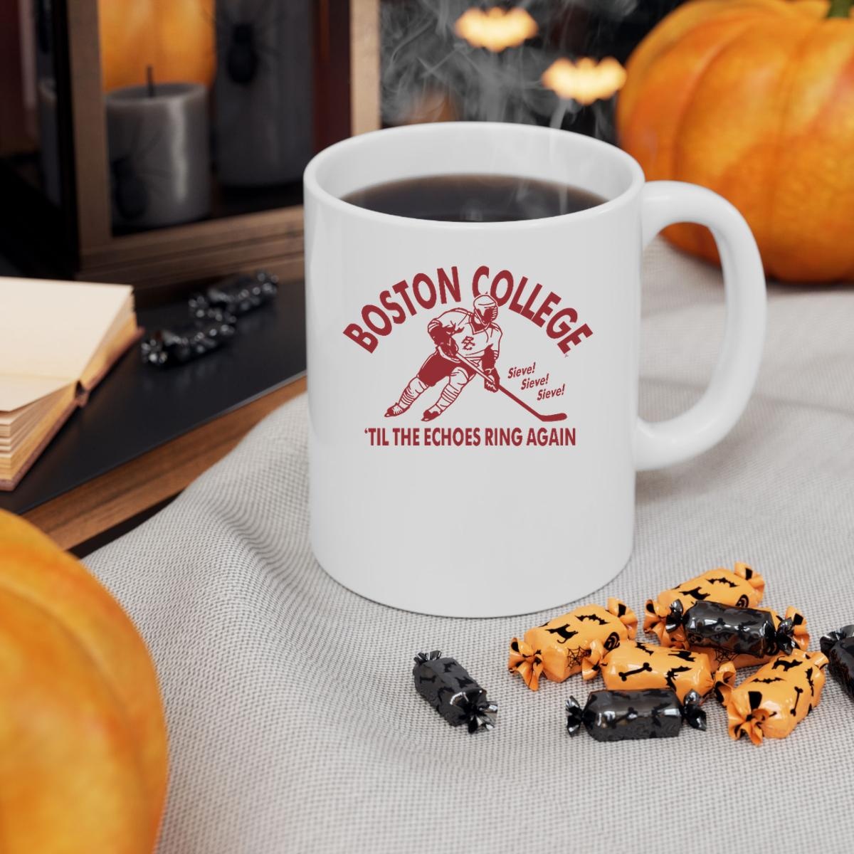 Boston College Hockey Til The Echoes Ring Again Mug 3