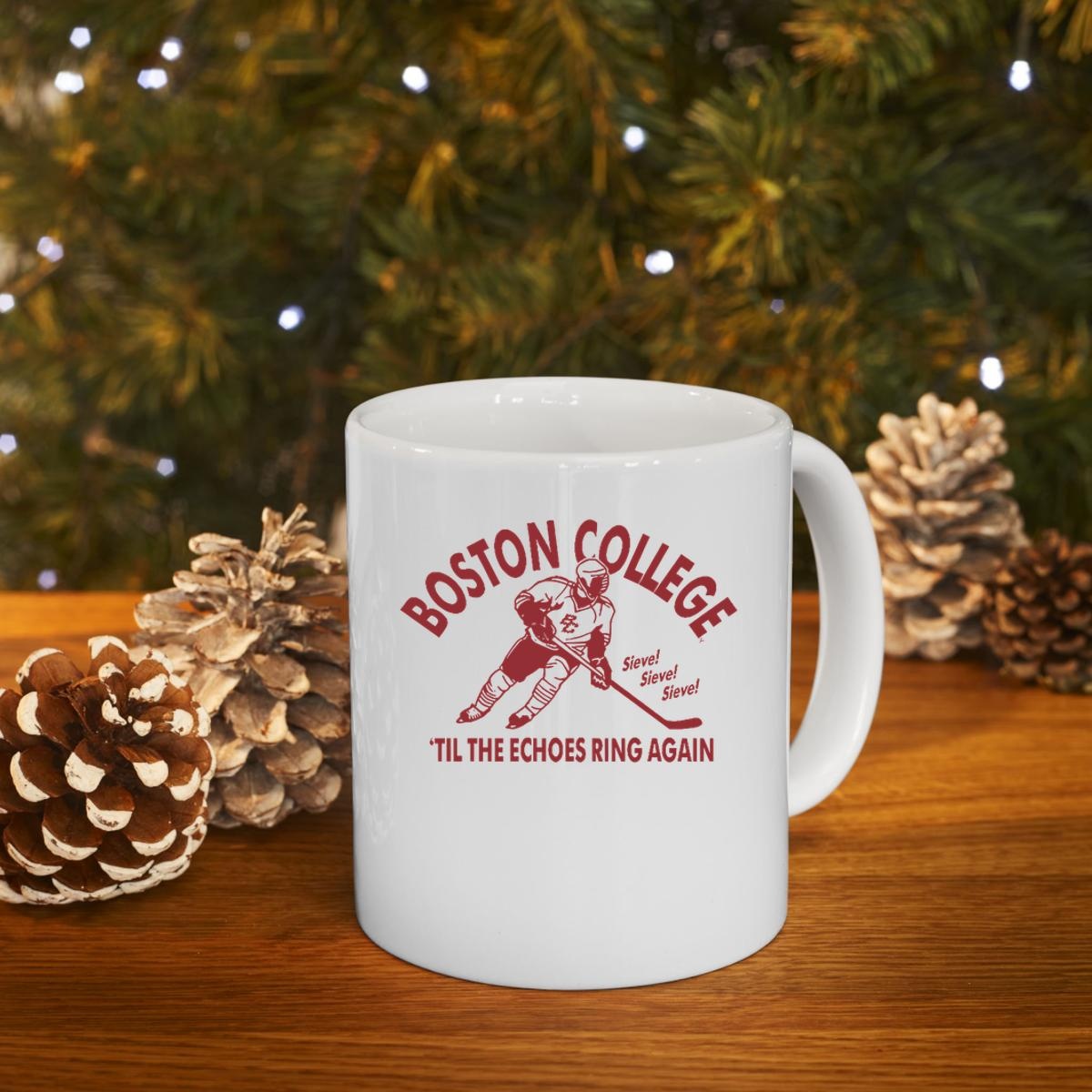 Boston College Hockey Til The Echoes Ring Again Mug 4