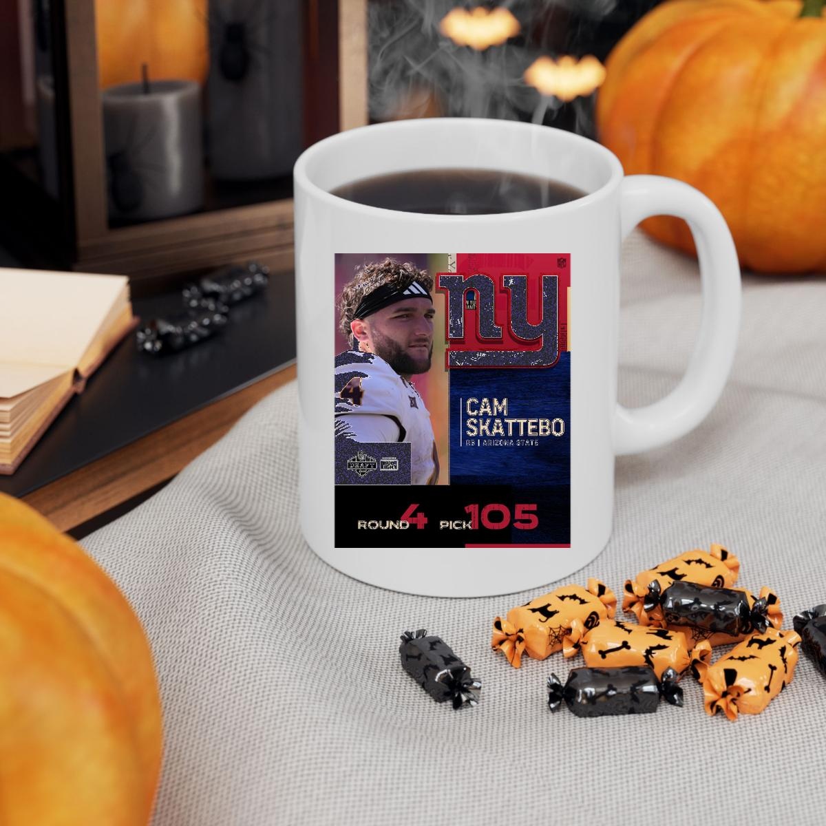 Cam Skattebo New York Giants 2025 Nfl Draft Poster Mug 3