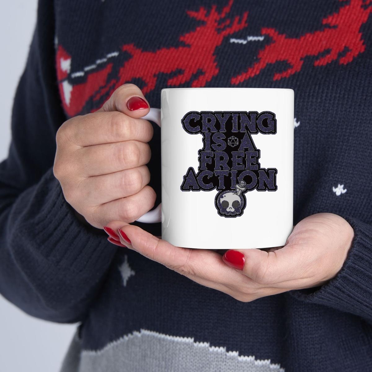 Crying Is A Free Action Mug 1