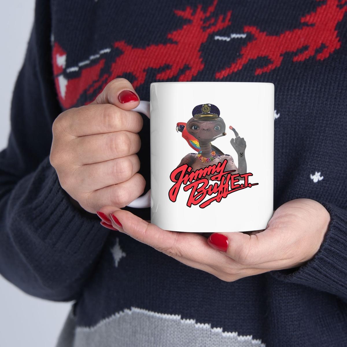 Jimmy Buffet Parrot Head Alien Cartoon Mug