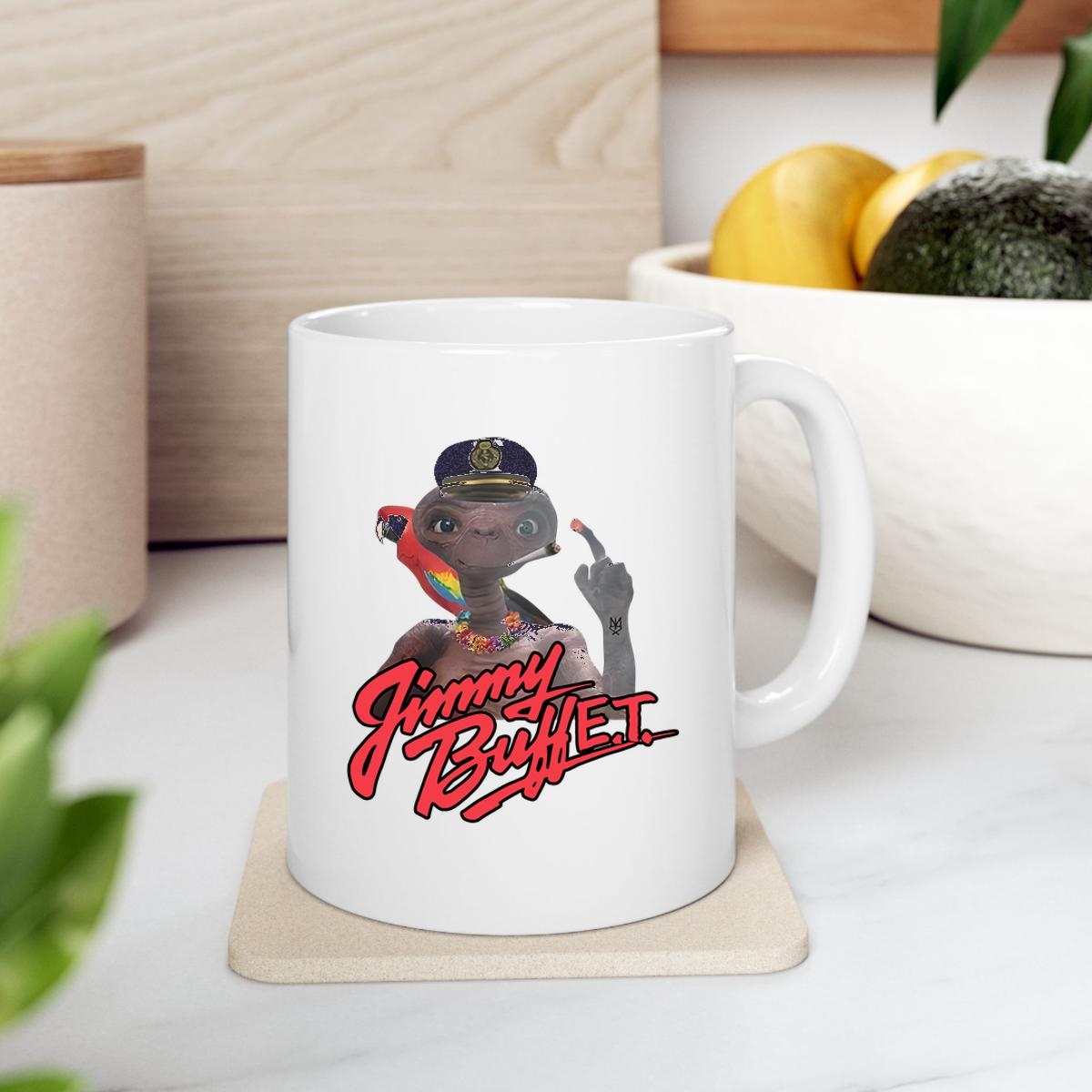 Jimmy Buffet Parrot Head Alien Cartoon Mug 2