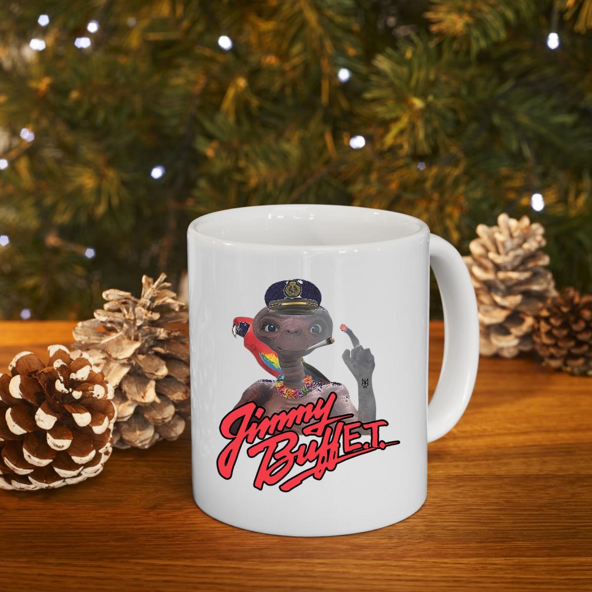 Jimmy Buffet Parrot Head Alien Cartoon Mug 4