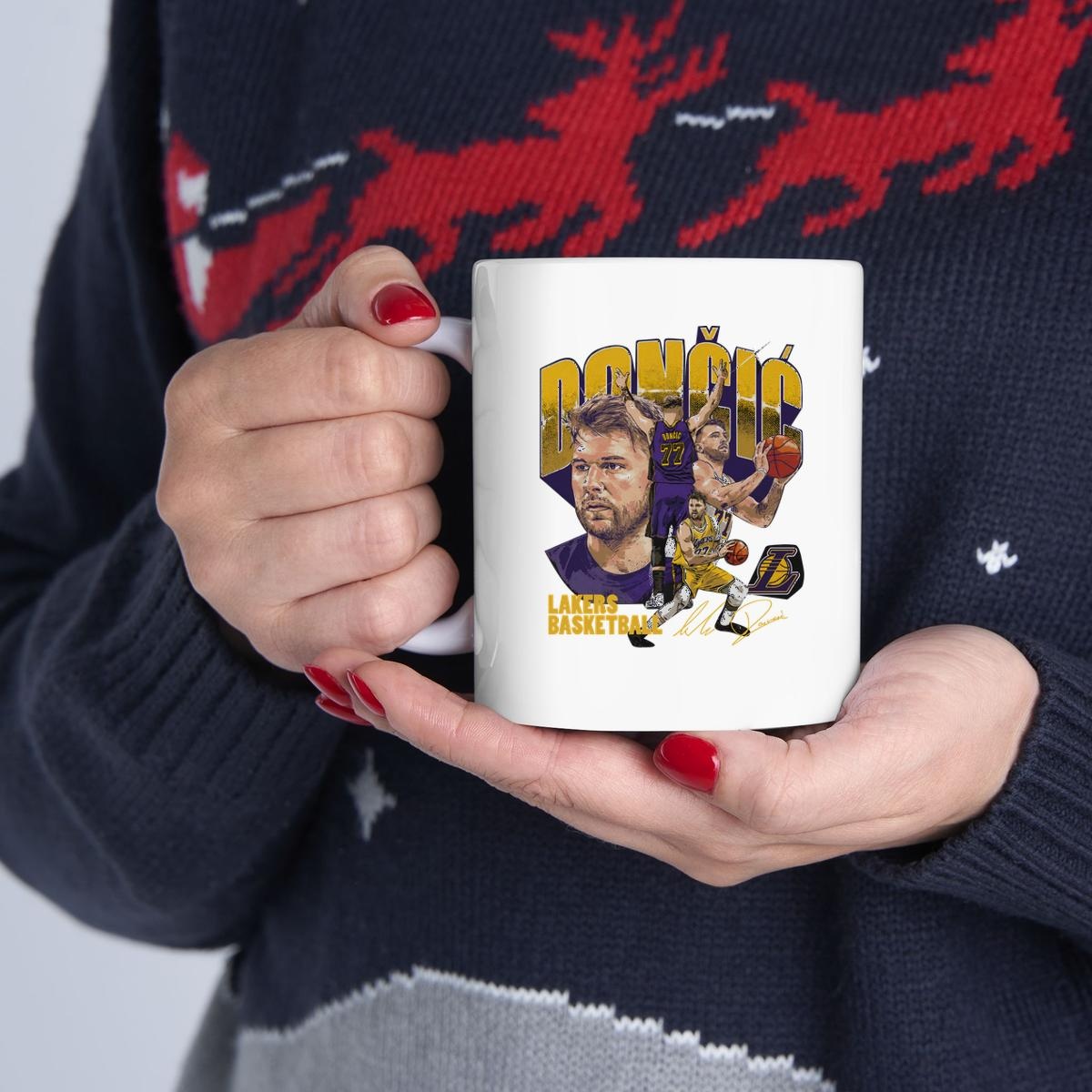 Luka Doncic Picture Collage Los Angeles Lakers Signature Mug