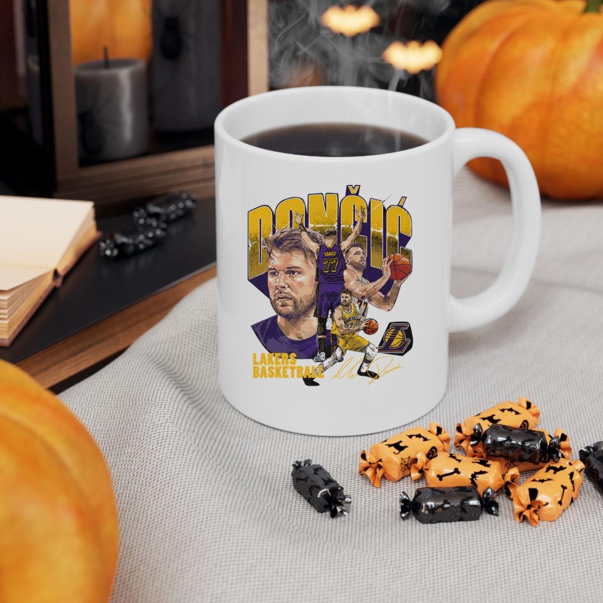 Luka Doncic Picture Collage Los Angeles Lakers Signature Mug 3
