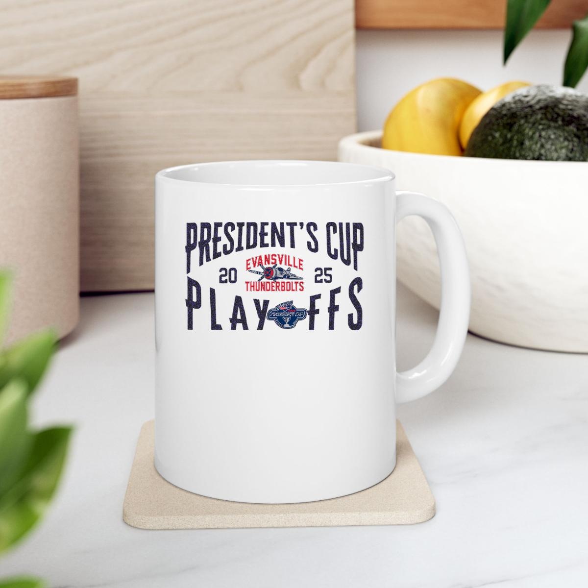 Presidents Cup 2025 Playoffs Evansville Thunderbolts Mug 2