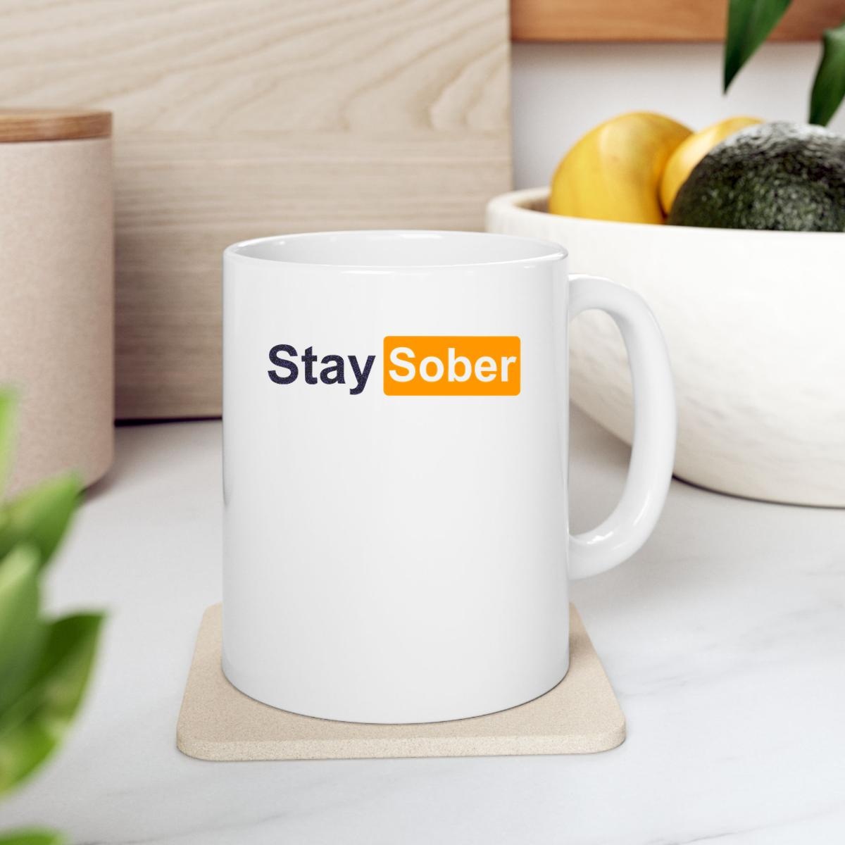 Stay Sober Pornhub Logo Mug 2