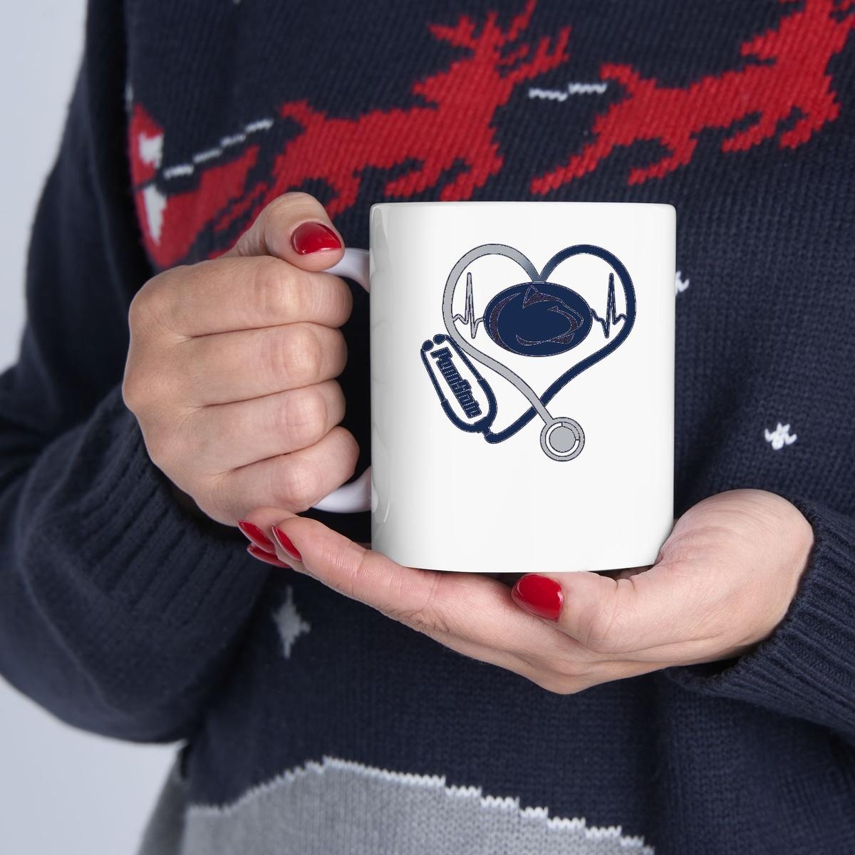 Stethoscope Nurse Heartbeat Heart Penn State Nittany Lions Shirtstethoscope Nurse Heartbeat Heart Penn State Nittany Lions Mug