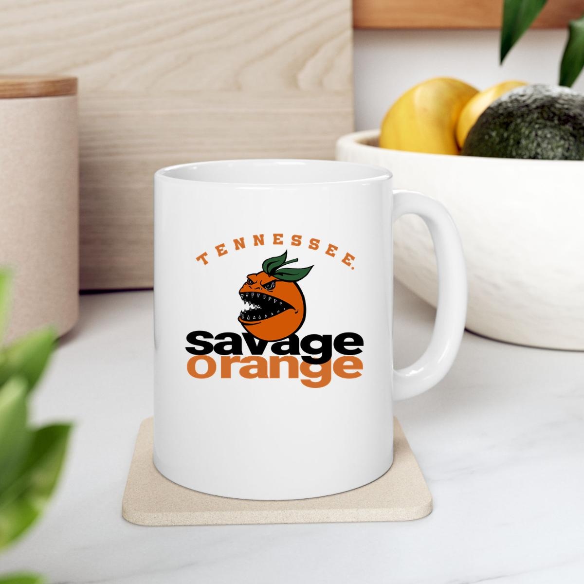 Tennessee Volunteers Tennessee Savage Orange Halloween Mug 2