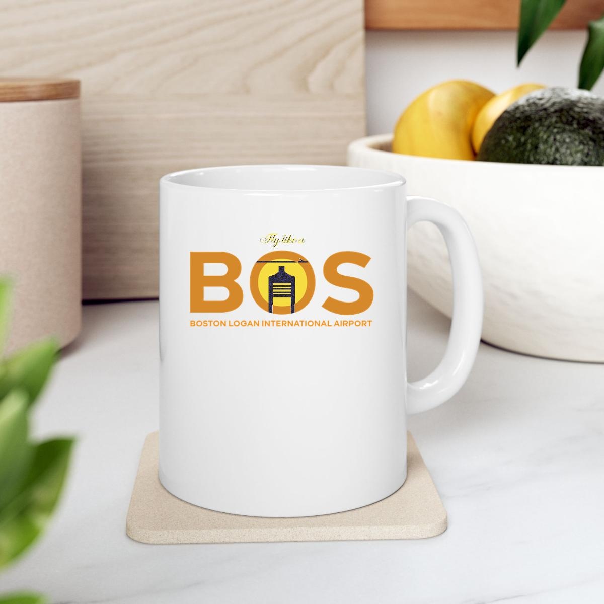 Bos Boston Logan International Airport Mug 2