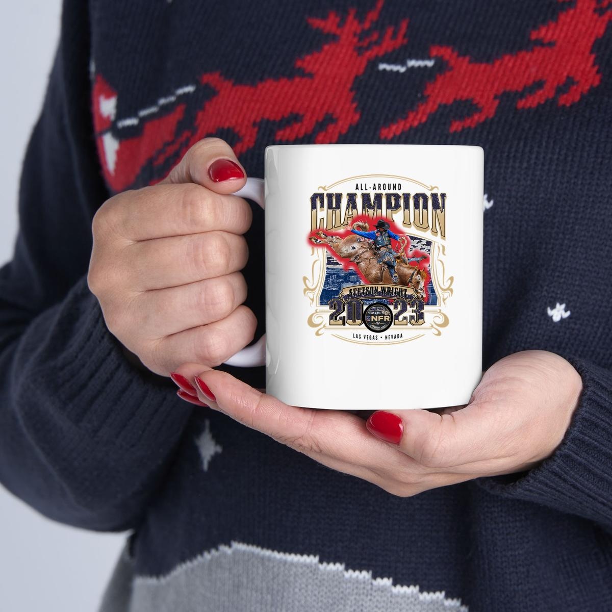 Stetson Wright Nfr 2023 All-Around Champion Ornament Mug