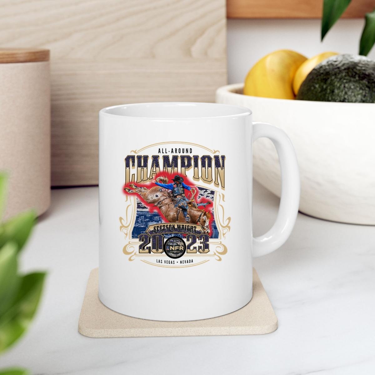 Stetson Wright Nfr 2023 All-Around Champion Ornament Mug 2