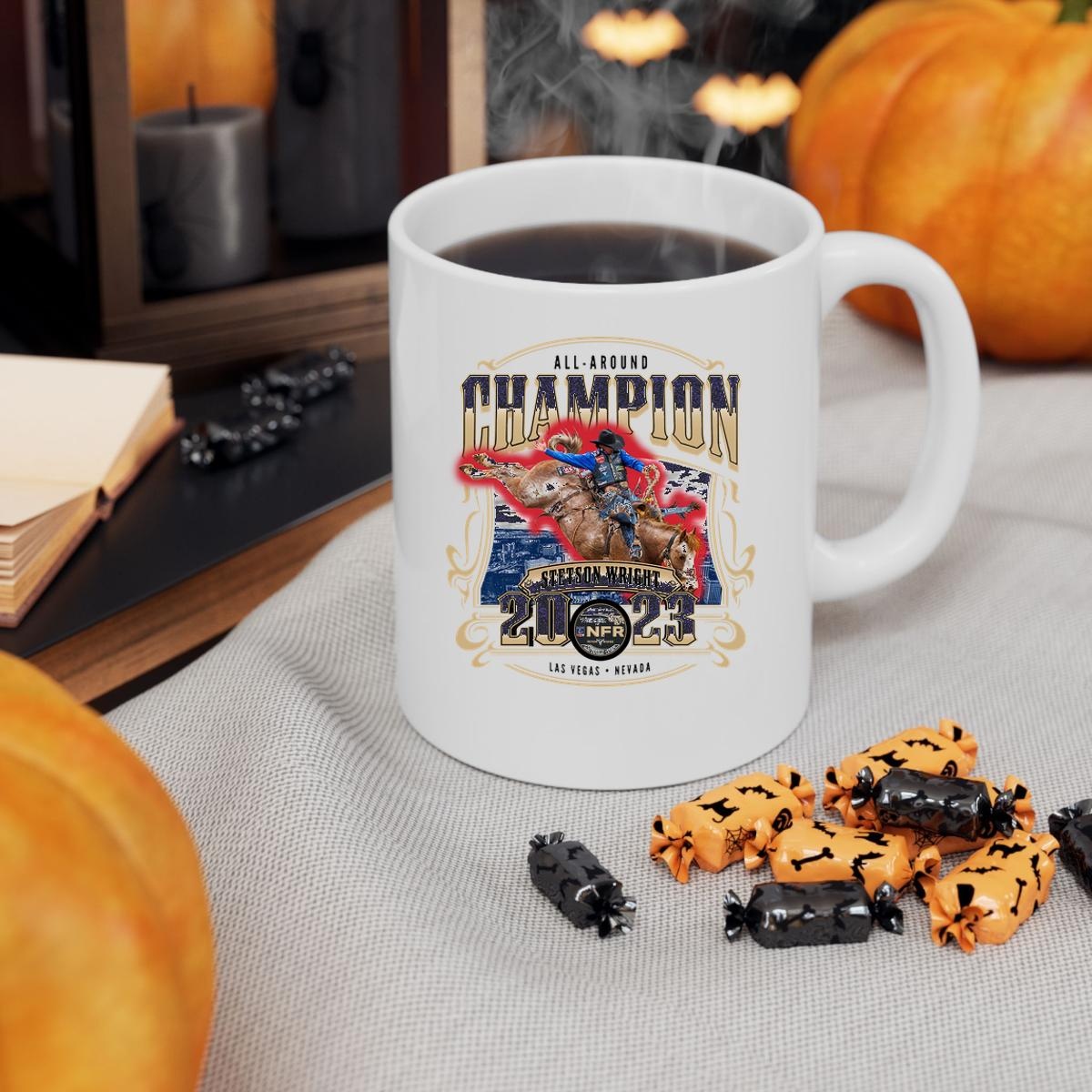 Stetson Wright Nfr 2023 All-Around Champion Ornament Mug 3
