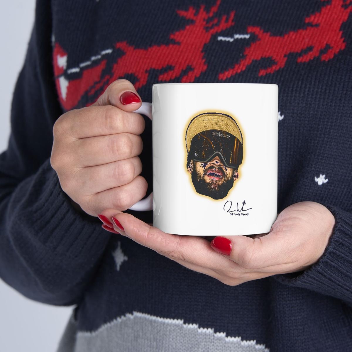 Derrick White Big Face 2024 Finals Champ Signature Mug