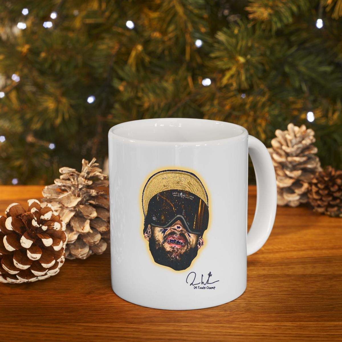 Derrick White Big Face 2024 Finals Champ Signature Mug 4