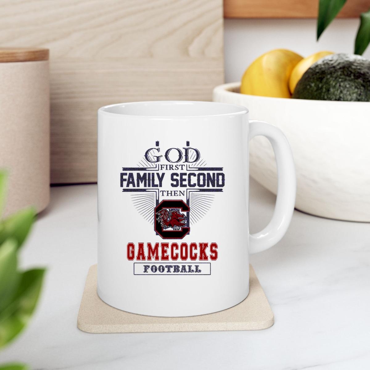 God First Family Second Gamecocks Football Mug 2