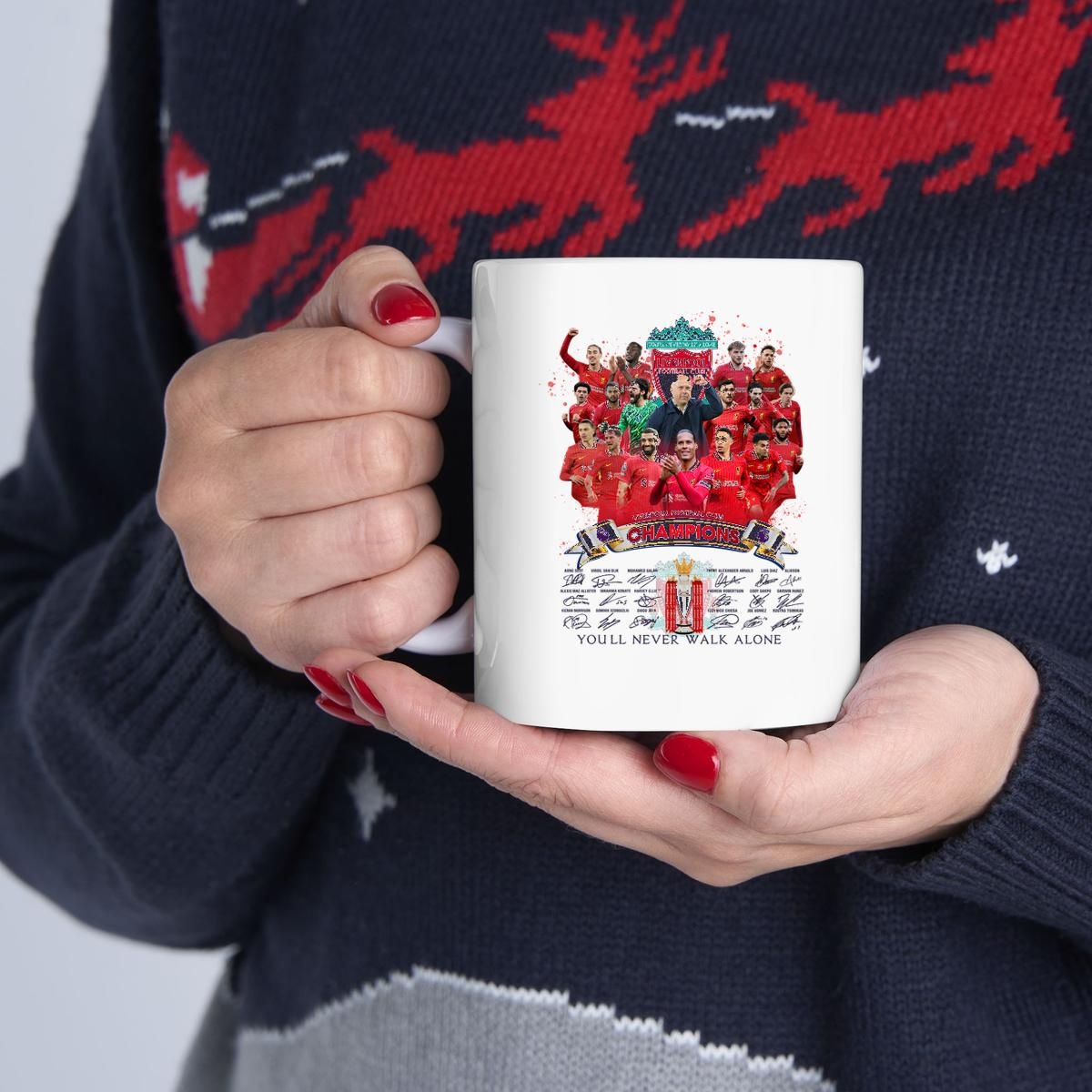 Liverpool Fc 2025 Premier League Champions Team Players Mug