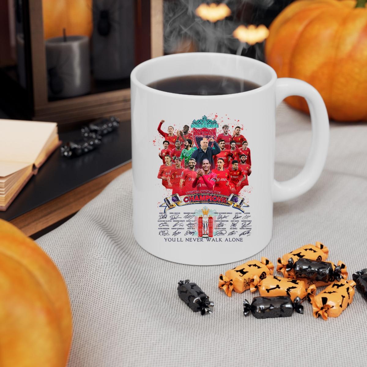 Liverpool Fc 2025 Premier League Champions Team Players Mug 3