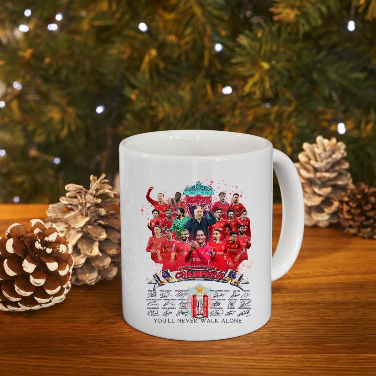 Liverpool Fc 2025 Premier League Champions Team Players Mug 4