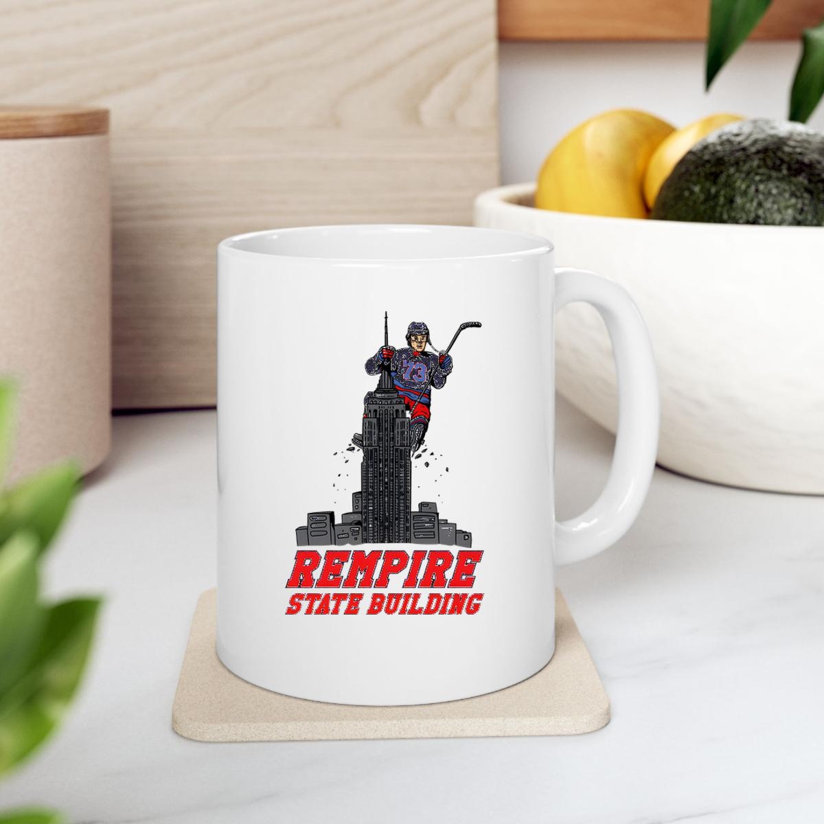 New York Rangers Matt Rempe Rempire State Building Mug 2