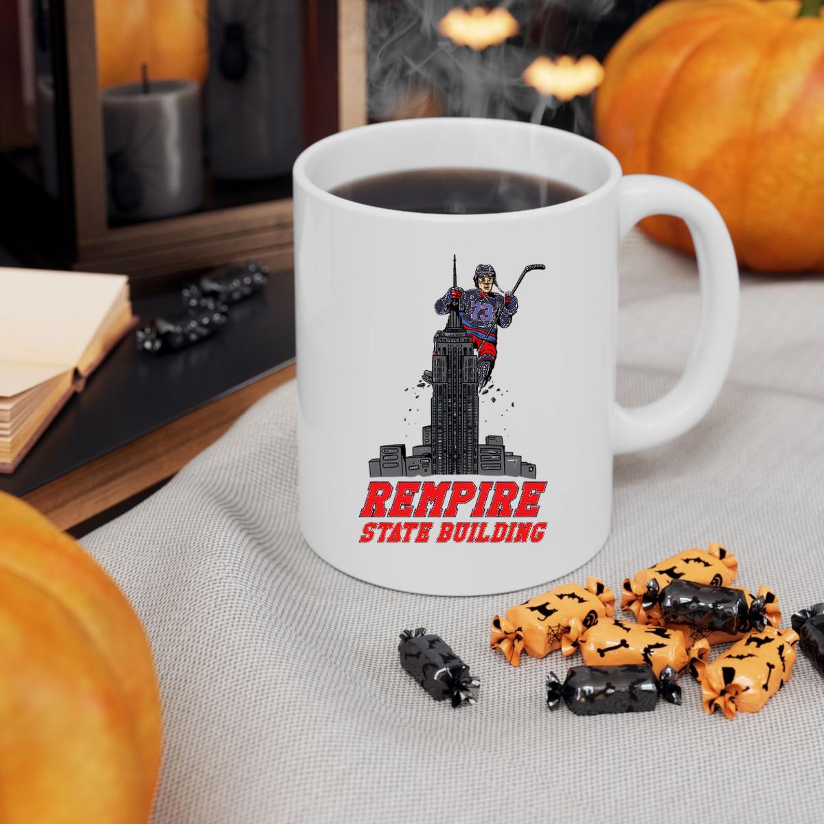 New York Rangers Matt Rempe Rempire State Building Mug 3