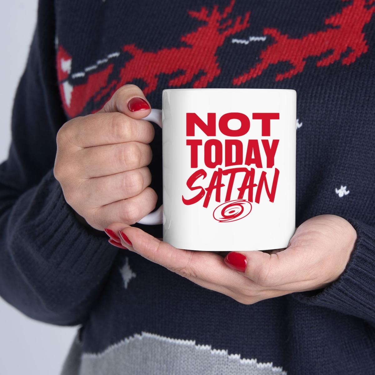 Not Today Satan Carolina Hurricanes Mug