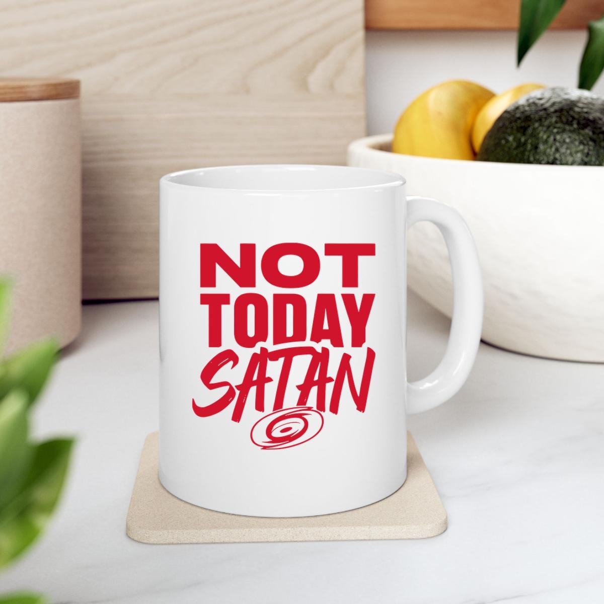 Not Today Satan Carolina Hurricanes Mug 2