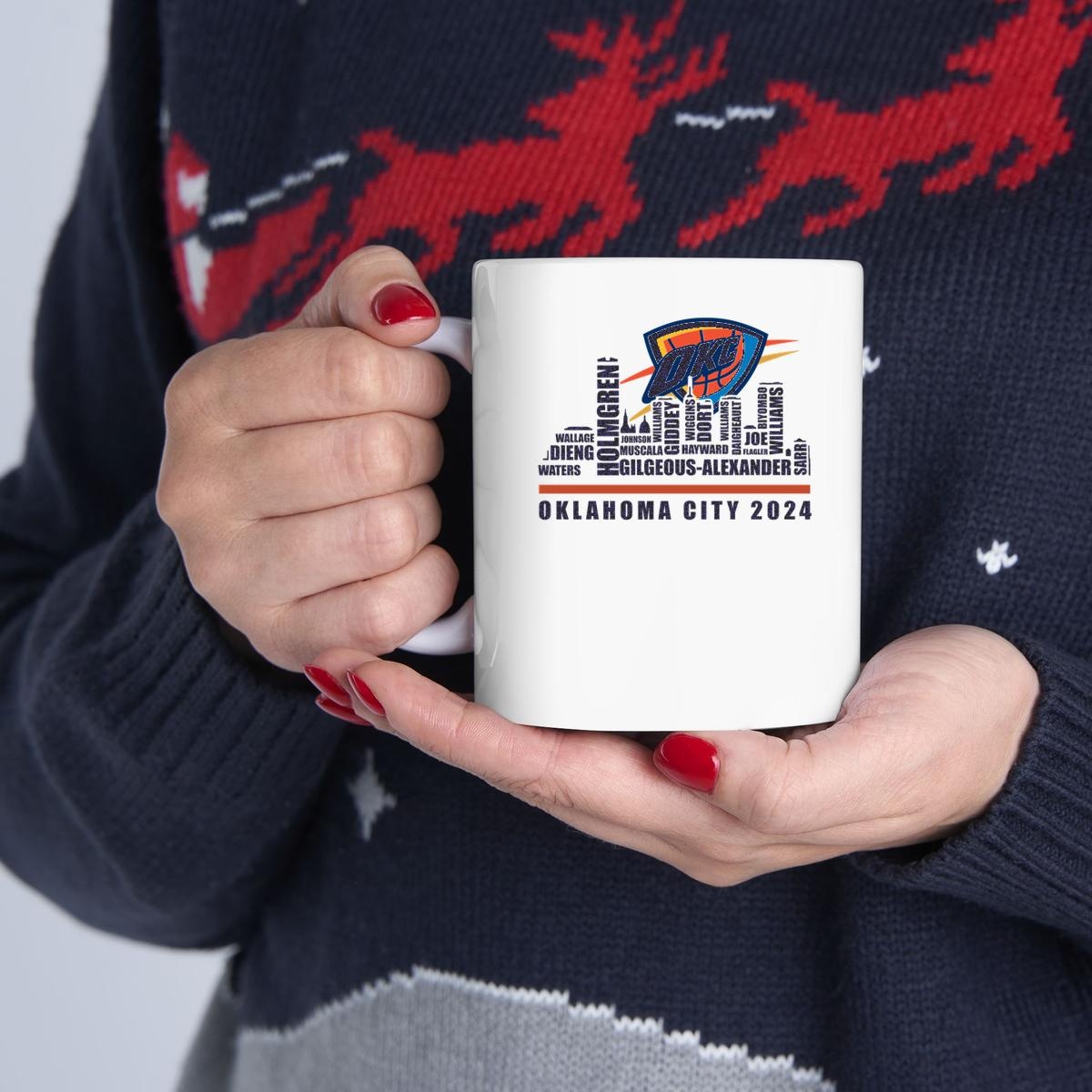 Oklahoma City Thunder 2024 Players Names City Skyline Mug