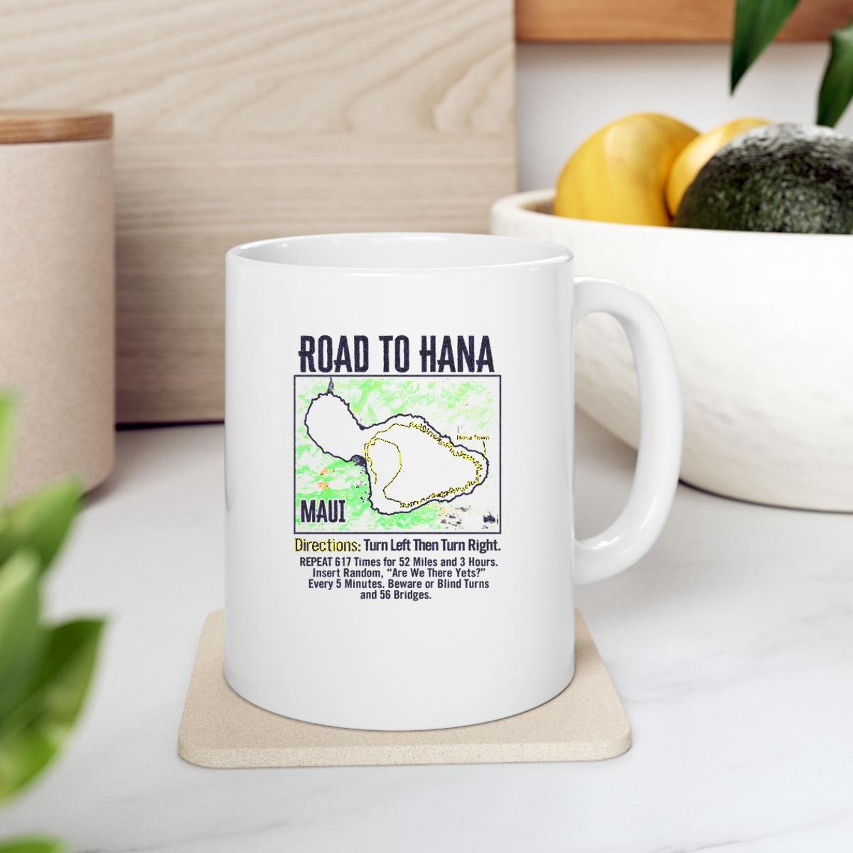 Road To Hana Map Maui Island Guide Hawaii Hawaiian Mug 2