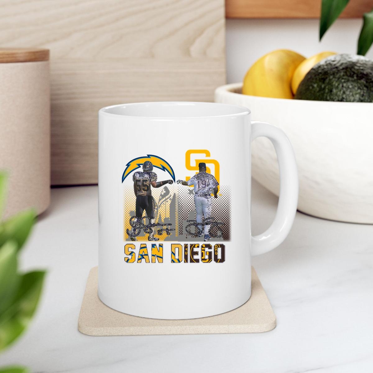 San Diego Junior Seau Tony Gwynn Signatures Shirt T-Shirtat Jennifer Elder Mug 2