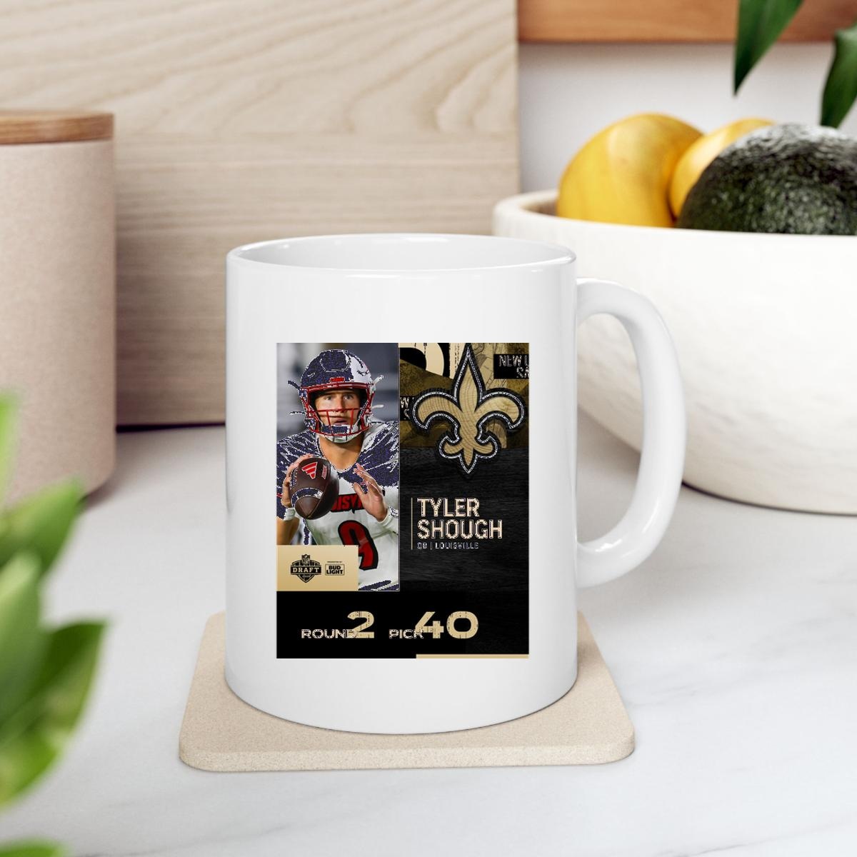 Tyler Shough Saints Football 2025 Nfl Draft Poster Mug 2