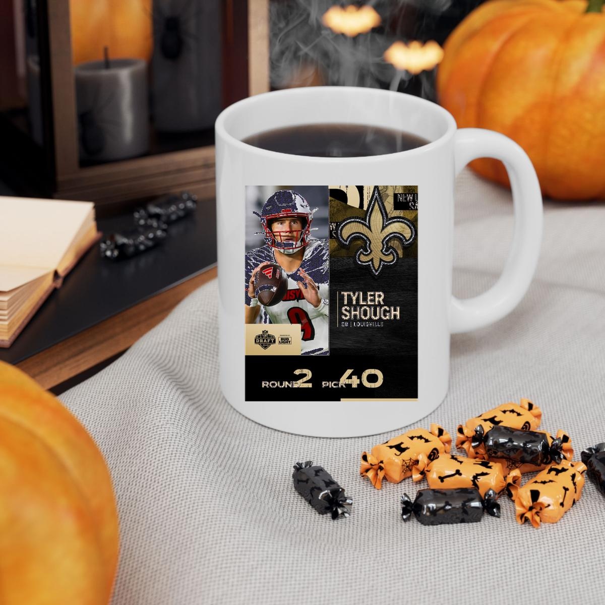 Tyler Shough Saints Football 2025 Nfl Draft Poster Mug 3
