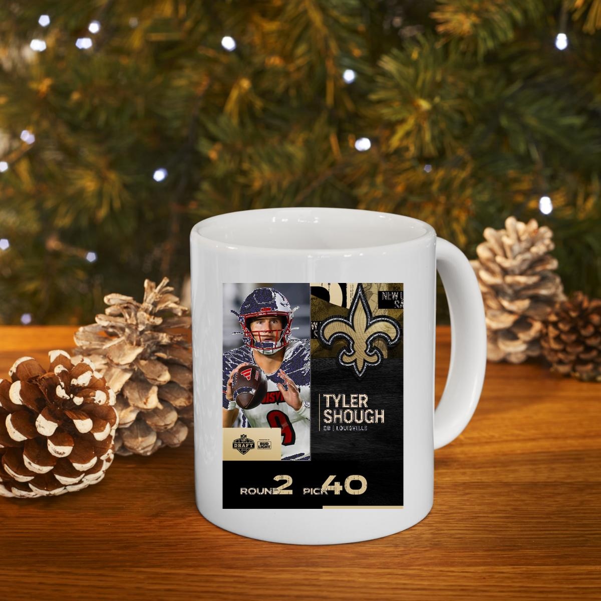 Tyler Shough Saints Football 2025 Nfl Draft Poster Mug 4